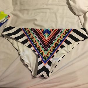 Pink Victoria's Secret tribal print bikini bottom